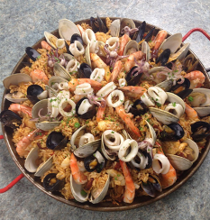 Paella party platter at Deep Water Seafood